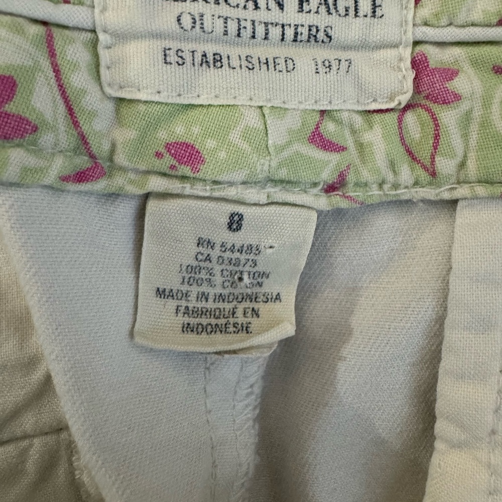 Vintage Americana Eagle Womens Bermuda Shorts Cream Size‎ 8 Zip - Picture 9 of 9